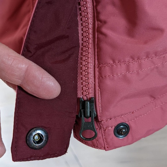 Columbia Dark Coral and White Fleece Lined Winter Coat Size L - Picture 6 of 9